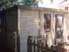 2.5m x 4.5m Garden office with slate grey windows and door