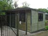 4.5m x 2.5m Pent divided to use as an office and store room