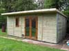 6.0m x 3.5m Pent with wooden fascia and overhang