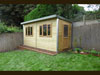 3.5m x 2.5m pent garden workshop with graphite French doors and windows, from &pound;call (inc. VAT)