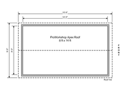 ProWorkshop Apex Garden Workshop Shell Dimensions
