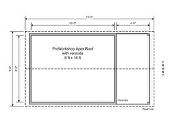 ProWorkshop Apex Veranda Garden Workshop Shell Dimensions